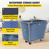 Basket Truck, 8 Bushel Steel Canvas Laundry Basket, 3" Diameter Wheels Truck Cap Basket Canvas Laundry Cart Usually Used to Transport Clothes, Store Sundries Suitable for Hotel, Home, Hospital