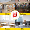 Book Cart Library Cart 200lb with Double Sided W-Shaped Sloped Shelves in Red
