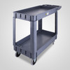 PUC174033-2 Heavy-Duty Plastic Utility Cart 2 Shelves 33" Width