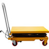 Hydraulic Lift Table Cart, 770lbs Capacity Hydraulic Scissor Cart, 51.2" Lifting Height Scissor Lift Table, Double Scissor Lift Cart w/Foot Pump, 27.6" x 17.7" Table Size, for Freight Lifting