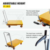Hydraulic Lift Table Cart, 600lbs Capacity Hydraulic Scissor Cart, 28.5" Lifting Height Scissor Lift Table, Single Scissor Lift Cart w/Foot Pump, 32.1''x19.7'' Table Size, for Freight Lifting