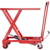 Hydraulic Scissor Cart Lift Table Cart 500lbs, Manual Scissor Lift Table, In Red