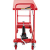 Hydraulic Scissor Cart Lift Table Cart 500lbs, Manual Scissor Lift Table, In Red