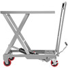 Hydraulic Scissor Cart Lift Table Cart 500lbs, Manual Scissor Lift Table In Grey