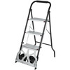 3-steps Ladder Cart 2-in-1 Convertible Step Ladder Folding Hand Truck Trolley