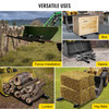 Clamp On Pallet Forks Loader Bucket 4000lbs Capacity 43" Skidsteer Tractor Chain