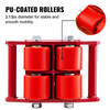 4pcs Machinery Mover, 6T Machinery Skate Dolly, 13200lbs Machinery Moving Skate, Machinery Mover Skate w/ 360° Rotation Cap and 4 Rollers, Heavy Duty Industrial Moving Equipment, Red