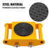 4pcs Machinery Mover, 6T Machinery Skate Dolly, 13200lbs Machinery Moving Skate, Machinery Mover Skate w/ 360Ã¸ Rotation Cap and 4 Rollers, Heavy Duty Industrial Moving Equipment, Yellow