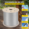 T316 1x19 Stainless Steel Cable 1/8" Cable Rail Wire Rope Aircraft Cable 500FT