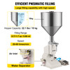 A02 Pneumatic Paste Liquid Filling Machine, 5-50ml Bottle Filler, Liquid Paste Filling Machine, Semi-auto Paste Bottle Filling Machine for Liquids Pastes and Cream