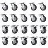 20 Plate Casters 4" Wheels All Swivel And 10 Brake Caster Nation Local