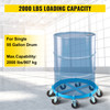 Drum Dolly, 55 Gallon Drum Cart Dolly, Oil Drum Dolly with 2000 Lbs Capacity, Grease Drum Dolly with 8 Cast Iron Swivel Casters, Non Tipping for Workshops, Factories, Warehouses, Shops, Docks