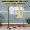 Z Rack, Industrial Grade Z Base Garment Rack, Height Adjustable Rolling Z Garment Rack, Sturdy Steel Z Base Clothing Rack w/ Lockable Casters for Home Clothing Store Display Commercial Use Black