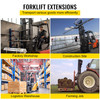 Pallet Fork Extensions Forklift Extensions 72.4'' x 5'' for Loaders Truck
