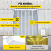 Plastic Curtain, 3ft Width x 7ft Height Plastic Strip Curtain, Clear PVC Freezer Curtain, 0.08in Thickness Plastic Door Strip w/Over 50% Overlap for Walk-in Freezers, Warehouse and Clean Rooms
