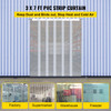 Plastic Curtain, 3ft Width x 7ft Height Plastic Strip Curtain, Clear PVC Freezer Curtain, 0.08in Thickness Plastic Door Strip w/Over 50% Overlap for Walk-in Freezers, Warehouse and Clean Rooms