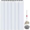 Plastic Curtain, 3ft Width x 7ft Height Plastic Strip Curtain, Clear PVC Freezer Curtain, 0.08in Thickness Plastic Door Strip w/Over 50% Overlap for Walk-in Freezers, Warehouse and Clean Rooms