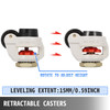 Gd-80s Set Of 4 Leveling Casters High Wearability Footmaster Caster Flexible