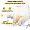 Z Rack, Industrial Grade Z Base Garment Rack, Height Adjustable Rolling Z Garment Rack, Sturdy Steel Z Base Clothing Rack w/ Lockable Casters for Home Clothing Store Display w/ Cover Silver