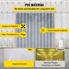 Plastic Curtain, 6ft Width x 8ft Height Plastic Strip Curtain, Clear PVC Freezer Curtain, 0.08in Thickness Plastic Door Strip w/Over 50% Overlap for Walk-in Freezers, Warehouse and Clean Rooms
