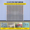 Plastic Curtain, 6ft Width x 8ft Height Plastic Strip Curtain, Clear PVC Freezer Curtain, 0.08in Thickness Plastic Door Strip w/Over 50% Overlap for Walk-in Freezers, Warehouse and Clean Rooms