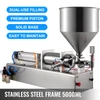 Pneumatic Liquid Paste Filling Machine 1000-5000ml, Dual-use Cream Paste Filling Machine 40L Hopper, Paste Filler Stainless Steel Piston for Toothpaste Cream Shampoo