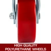 Scaffold Scaffolding Casters 8" X 2" Set Of 4 Locking Polyurethane Wheel Swivel