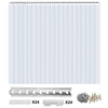 24PCS PVC Strip Curtain 96in (8 ft) Width x 84in (7 ft) Height, Vinyl Door Strips Strips 2mm Thickness, Plastic Door Curtain with 5cm Overlap, for Freezer Doors Warehouse Doors