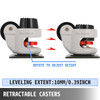Leveling Casters 100kg/220lbs Set Of 4 Nylon Wheel Carbon Steel Anti-vibration