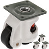 Leveling Casters 100kg/220lbs Set Of 4 Nylon Wheel Carbon Steel Anti-vibration