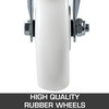 4 Pack 5" Heavy Duty Scaffolding PP Swivel Caster With Dual Locking 260LBS Capacity Per Wheel