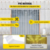 Plastic Curtain, 8ft Width x 8ft Height Plastic Strip Curtain, Clear PVC Freezer Curtain, 0.08in Thickness Plastic Door Strip w/Over 50% Overlap for Walk-in Freezers, Warehouse and Clean Rooms