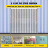 Plastic Curtain, 8ft Width x 8ft Height Plastic Strip Curtain, Clear PVC Freezer Curtain, 0.08in Thickness Plastic Door Strip w/Over 50% Overlap for Walk-in Freezers, Warehouse and Clean Rooms