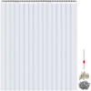 Plastic Curtain, 8ft Width x 8ft Height Plastic Strip Curtain, Clear PVC Freezer Curtain, 0.08in Thickness Plastic Door Strip w/Over 50% Overlap for Walk-in Freezers, Warehouse and Clean Rooms