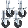 5" Swivel Caster With Dual Locking Scaffolding Square Stem Zinc Coating Flexible