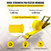 E-Track Ratchet Straps 10-Pack 12' Tie-Down Kit Cargo Van Truck Trailer