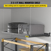 Garage Wall Shelf 2 x 4 ft Garage Shelving Wall Mounted Steel Shelf, Garage Overheads Storage Rack, 260 LBS Weight Capacity Floating Shelves, Heavy Duty Steel Wall Shelf for Garage Black