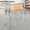 Expandable Gravity Roller Conveyor 27-45" Length 21-33" Height 110lbs Load
