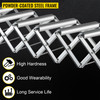 Adjustable Gravity Conveyor Roller 21-50" Length 22-35" Height Roller Conveyor 110 lbs Load Capacity Gravity Conveyor with 1.5'' Galvanized Steel Rollers for Warehouses Assembly Areas Factories