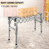 Adjustable Gravity Conveyor Roller 21-50" Length 22-35" Height Roller Conveyor 110 lbs Load Capacity Gravity Conveyor with 1.5'' Galvanized Steel Rollers for Warehouses Assembly Areas Factories