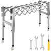 Adjustable Gravity Conveyor Roller 21-50" Length 22-35" Height Roller Conveyor 110 lbs Load Capacity Gravity Conveyor with 1.5'' Galvanized Steel Rollers for Warehouses Assembly Areas Factories