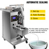 Automatic Liquid Sealing Machine Food-Grade Stainless Steel Weighing Filling Machine 5-160 ml Liquid Quantitative Dispenser, with 20-40 Bags/Min Sauce Packing, Trilateral Sealing for Oil/Milk