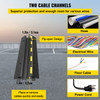 Speed Bump Cable Protector Ramp 5PCS 2-Cable Rubber 40"x9.7"x2" Cord Guard