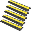 Speed Bump Cable Protector Ramp 5PCS 2-Cable Rubber 40"x9.7"x2" Cord Guard