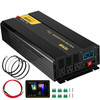 Pure Sine Wave Inverter, 2500 Watt Power Inverter, DC 12V to AC 120V Car Inverter, with USB Port, LCD Display, and Remote Controller Power Converter, for RV Truck Car Solar System Travel Camping