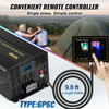 Pure Sine Wave Inverter, 5000 Watt Power Inverter, DC 12V to AC 120V Car Inverter, with LCD Display, USB Port and Remote Controller, Power Converter for Car RV Truck Solar System Travel Camping