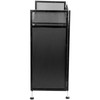 Dj Event Facade White/black Scrim Metal Frame Booth + 20" X 40" Flat Table Top