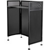 Dj Event Facade White/black Scrim Metal Frame Booth + 20" X 40" Flat Table Top