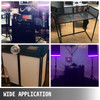Dj Event Facade White/black Scrim Metal Frame Booth + 20" X 40" Flat Table Top