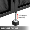 Dj Event Facade White/black Scrim Metal Frame Booth + 20" X 40" Flat Table Top